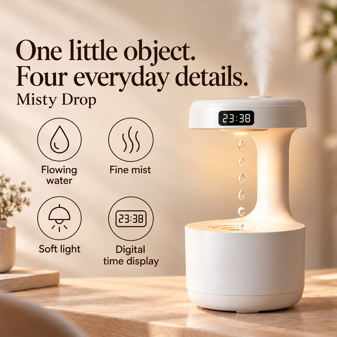 🔥Misty Drop — Humidifier Lamp with Flowing Water