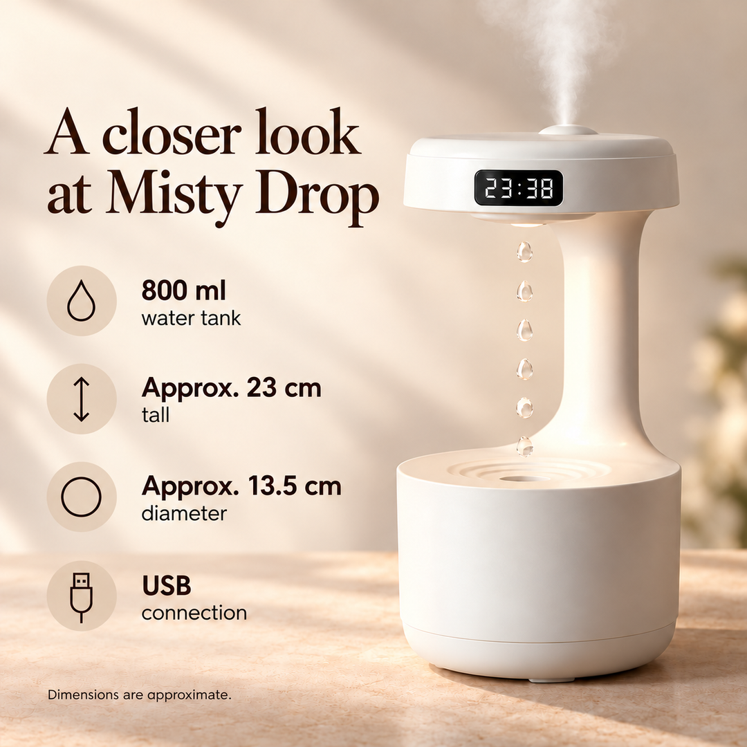 🔥Misty Drop — Humidifier Lamp with Flowing Water