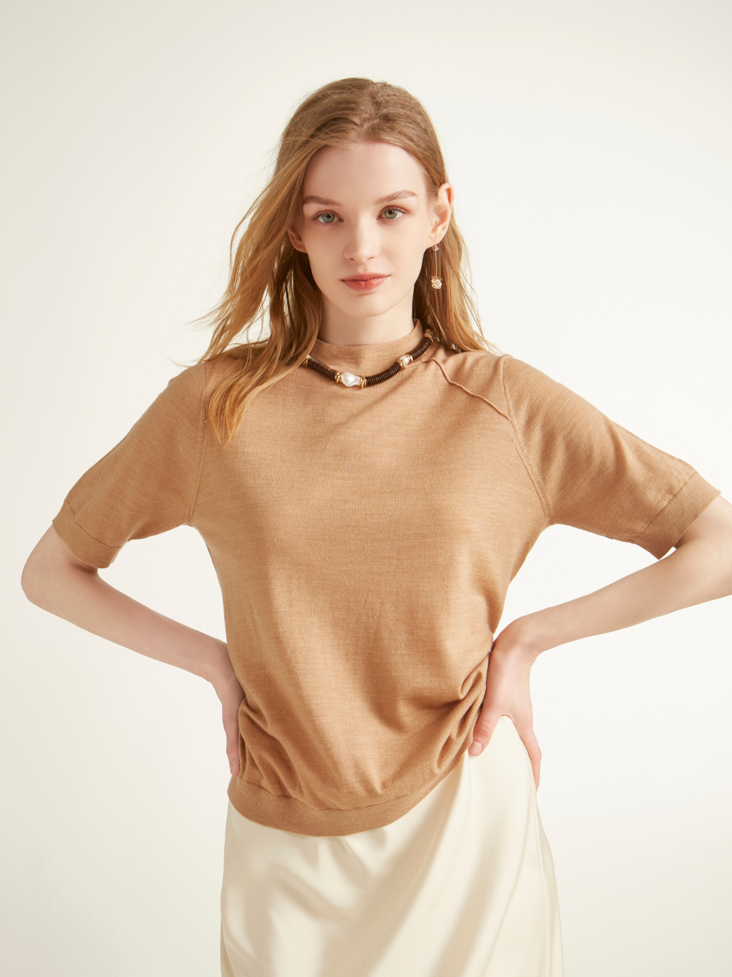 High Neck Merino Wool Top