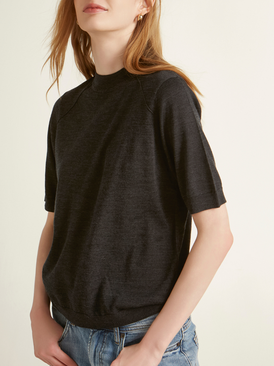 High Neck Merino Wool Top