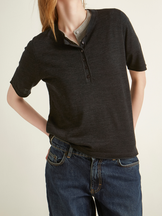 Pure Merino Polo Crafted Elegance