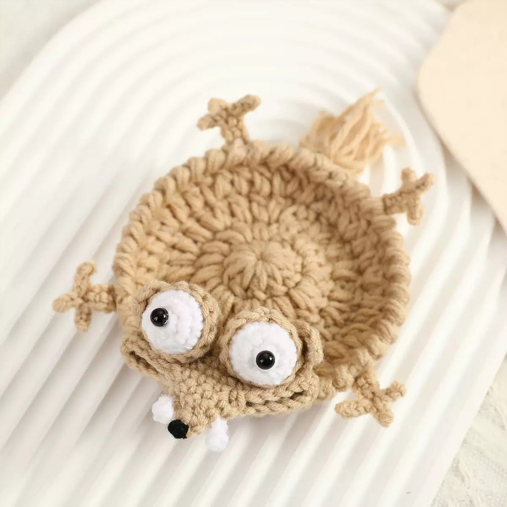 Crochet Squirrel Coaster