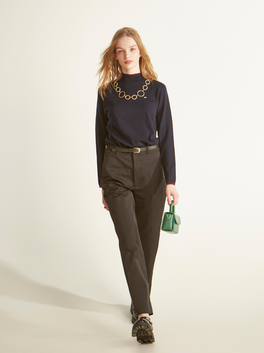 Classic Wool Mock Neck Sweater