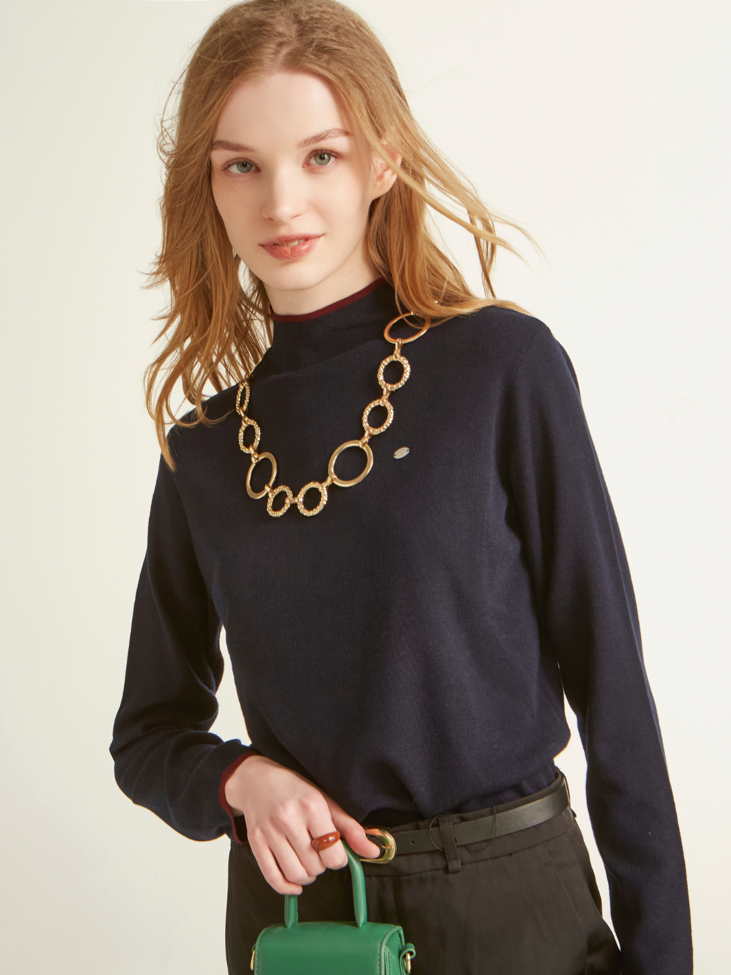 Classic Wool Mock Neck Sweater