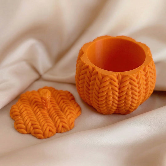 Knit Pumpkin Box