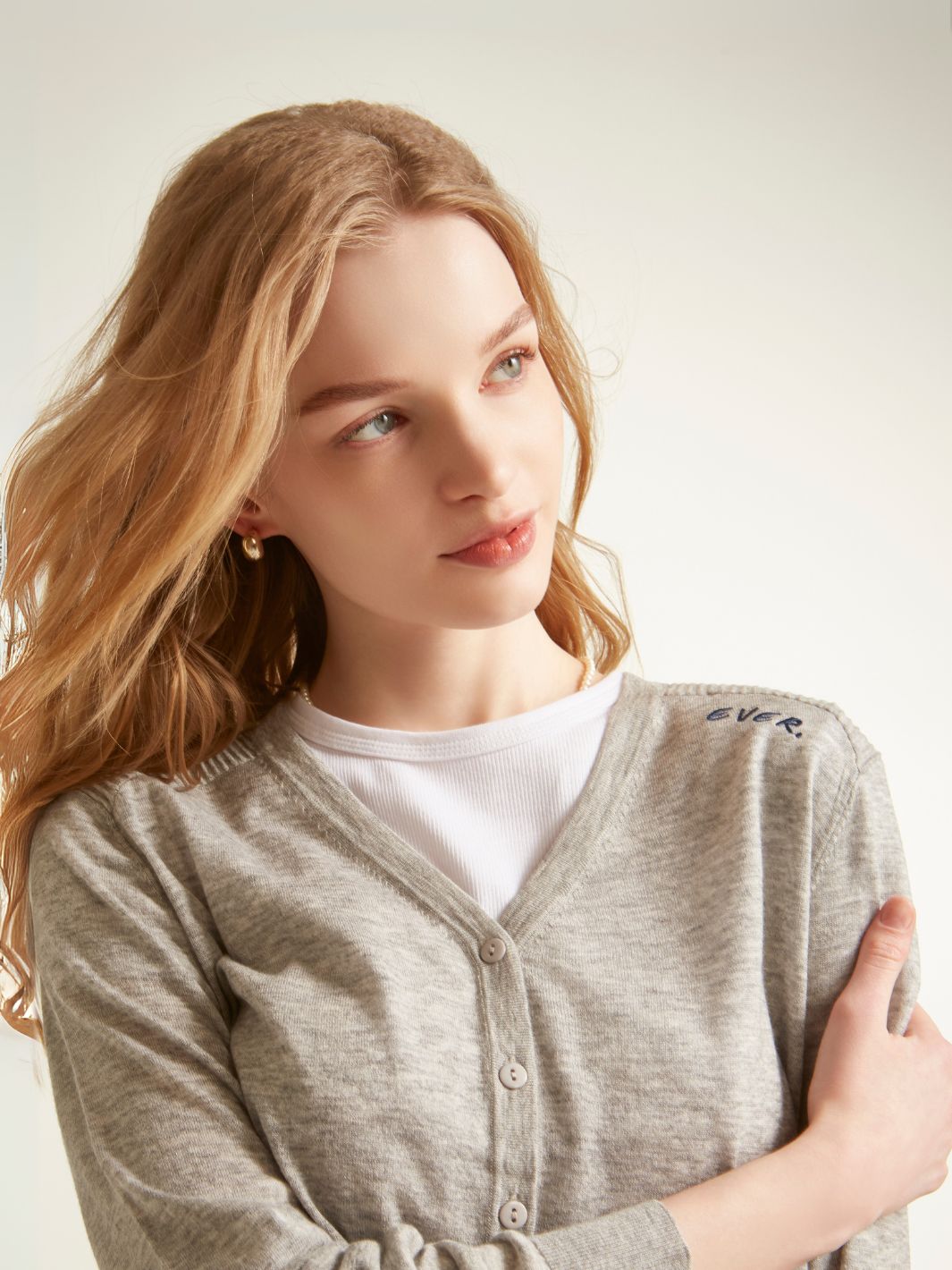 Soft Knit Cardigan Elegant V-Neck