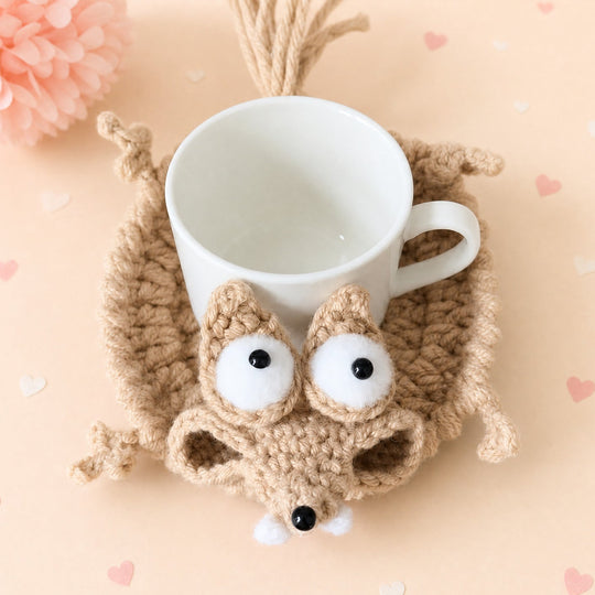 Crochet Squirrel Coaster