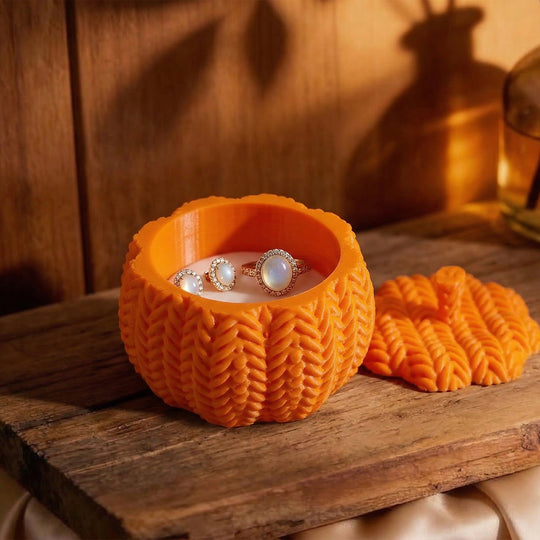 Knit Pumpkin Box
