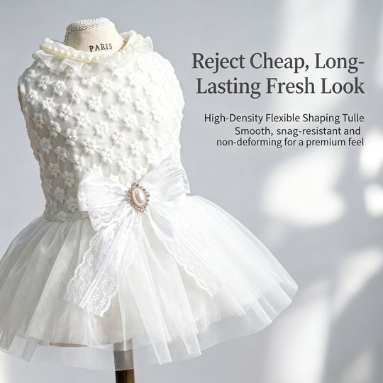 Luxury Pet Lace Wedding Dress
