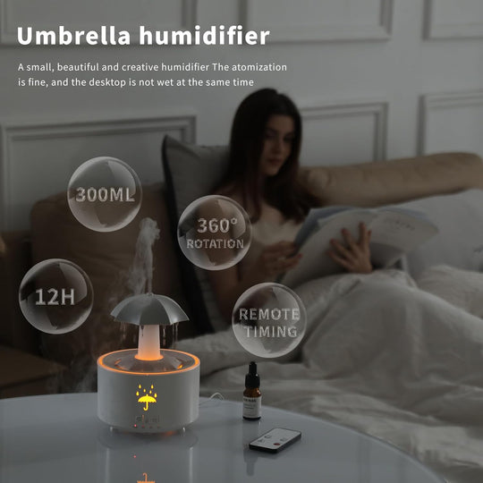 Rotating Umbrella Water Drop Humidifier