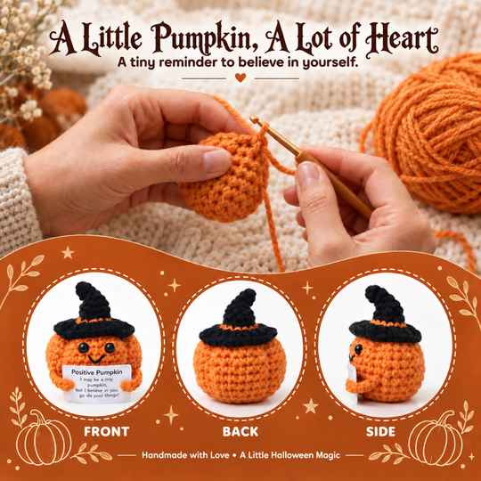 🎃Halloween🎃 Little Believer Crochet Pumpkin