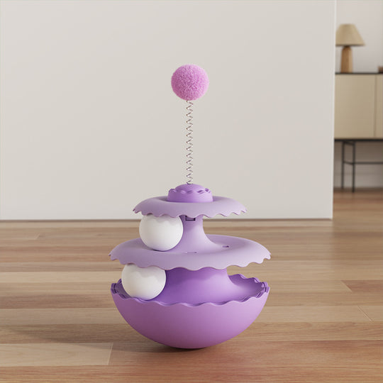 Double Ball Cat Turntable Toy