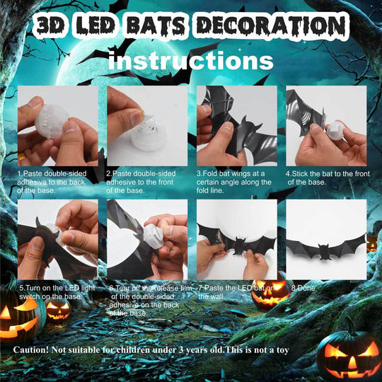 Halloween LED Bat Night Light