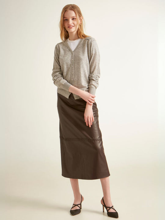 Soft Knit Cardigan Elegant V-Neck