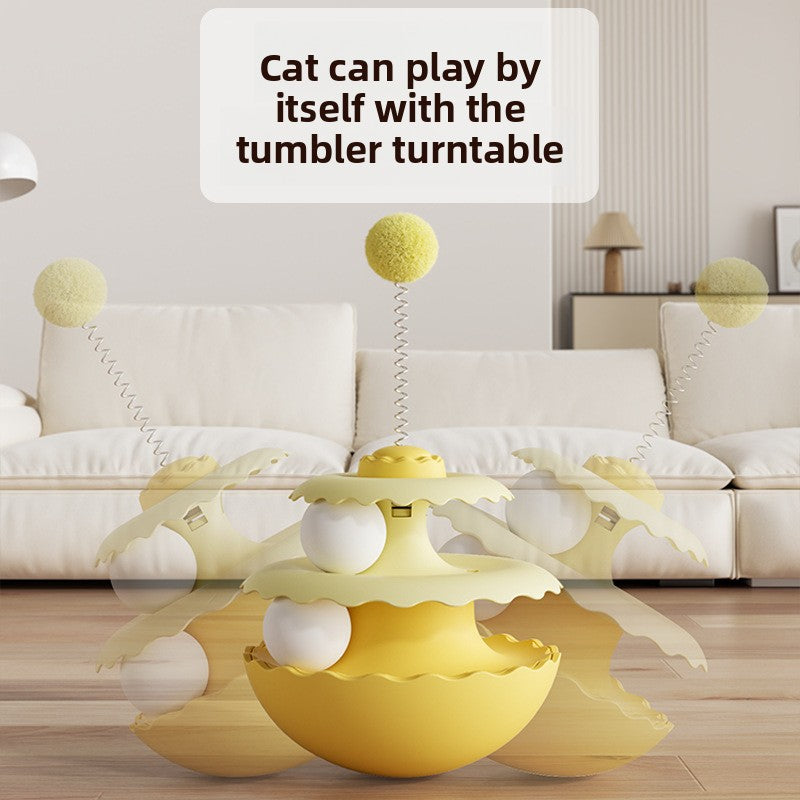 Double Ball Cat Turntable Toy