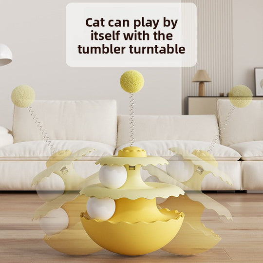 Double Ball Cat Turntable Toy