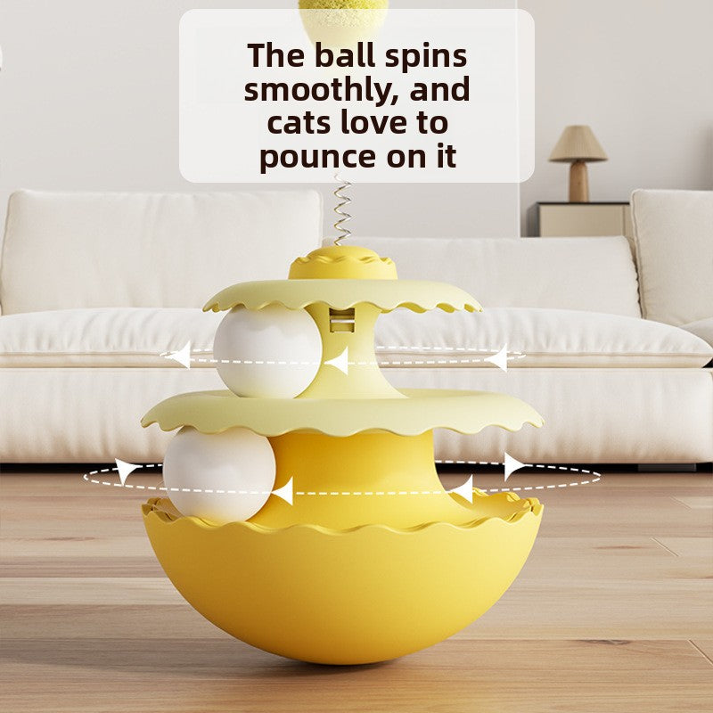 Double Ball Cat Turntable Toy