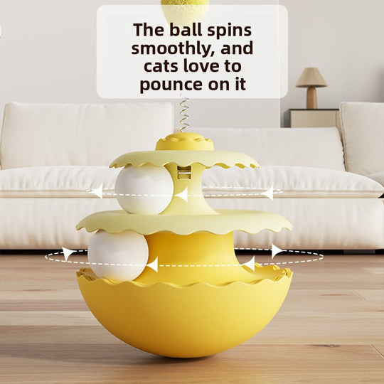 Double Ball Cat Turntable Toy