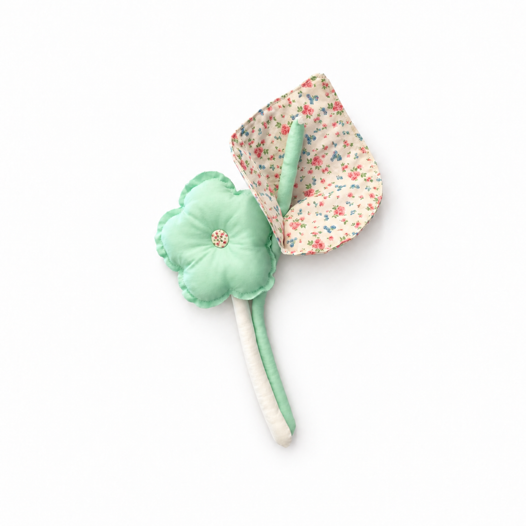 MiRANcle P10 handmade fabric bouquet — full bouquet on white