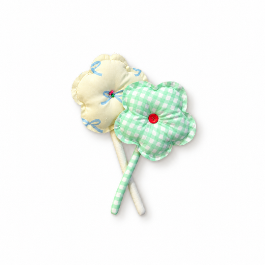 MiRANcle P11 handmade fabric bouquet — full bouquet on white
