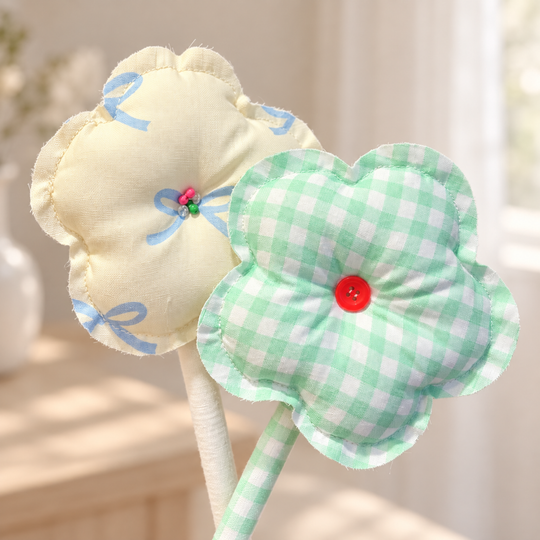 MiRANcle P11 handmade fabric bouquet — fabric and handwork detail